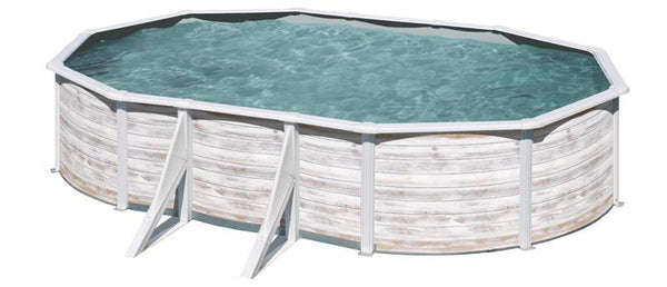 acquista Piscina Ovale Fuori Terra 610x375xh120 cm in Acciaio e PVC Gre Finlandia