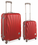 Set 2 Valigie Trolley Rigide in ABS 4 Ruote TSA Soriani Rosso