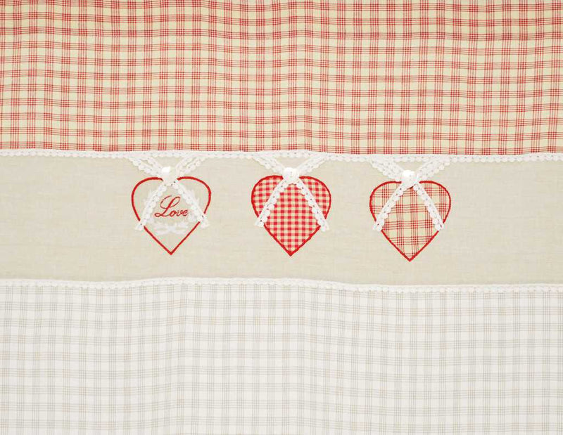 Tenda con inserto rosso cm 105x 280