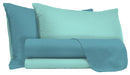 Set Lenzuola Sopra Sotto e Federe Doubleface Ottanio\/Verde Acqua