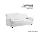 Copridivano Elasticizzato in Poliestere e Cotone Fashionable Grigio Scuro