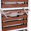 Cassettiera 8 Cassetti in Legno 58x30x85cm Atena Noce e Bianca