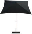 Ombrellone da Giardino 2x2 m Palo Ø38 mm in Alluminio Effetto Legno Tessuto Poliestere Trend Wood Antracite