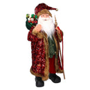 Babbo natale in tessuto paillettes rosso cm xh80