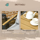 Set da Giardino Divano 2 Poltrone e Tavolino in Alluminio Grigio Chiaro