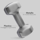 Set 2 Manubri Palestra 10 kg Pesi esagonali per Allenamento Grigio