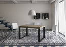 Tavolo Allungabile 140-244x90x77 cm Tecno Premium Tortora Telaio Antracite 