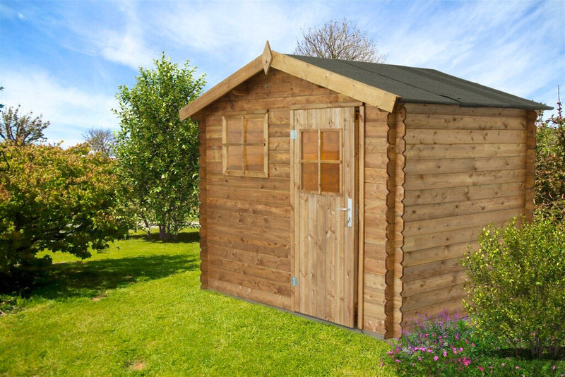 Casetta da Giardino con Porta  e Finestra 260x200 cm in Legno Agata