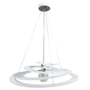 Sospensione 1xE27 Montatura Bianco C/Acciaio E-Energy Saturno