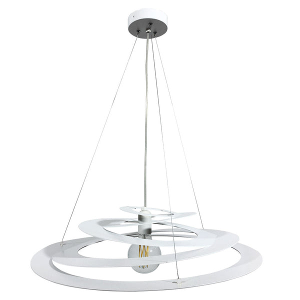 Sospensione 1xE27 Montatura Bianco C/Acciaio E-Energy Saturno sconto