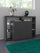 Credenza con 3 Ante e Ripiani in Vetro a Giorno 150x40x100 cm Essential 3A Grigio Antracite Opaco