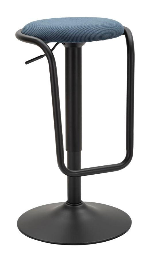 Sgabello Bar Destiny Navy Ø41x61 cm in Ferro e Compensato e Spugna e Poliestere Nero e Blu acquista