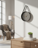 Orologio da Muro 40x6x66 cm Timeline in Legno Grigio