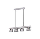 Lampada a Sospensione da Interno  E14 in Legno naturale Grigio