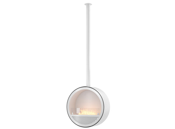 acquista Camino a Bioetanolo Sospeso Ø72,4x30x220,4 cm Incyrcle Slim Bianco
