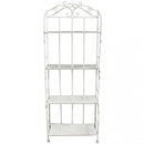 Portapiante Emma 4 Piani 60x32x160 h cm in Acciaio Bianco