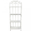 Portapiante Emma 4 Piani 60x32x160 h cm in Acciaio Bianco