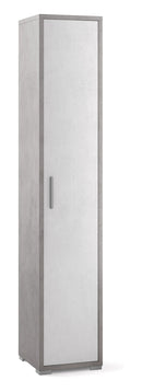 Armadio 1 Anta 39x199x41 cm Cemento/Ossido Bianco