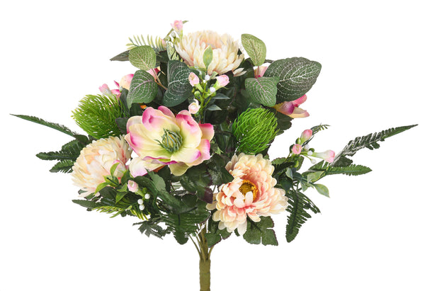 online Set 2 Bouquet Artificiale con Magnolia Altezza 60 cm Rosa