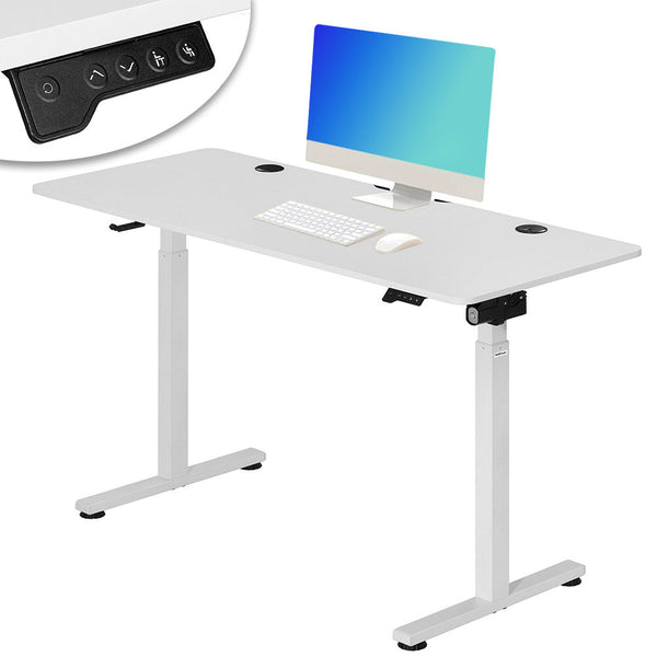 Scrivania Elettrica Regolabile Altezza 140x60x72-117 cm Bianca online