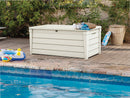 Baule Cassapanca da Esterno 145x60,3x69,7 cm in Resina Keter Pool Box 120G Bianco