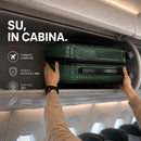 Valigia Trolley Bagaglio a Mano 55x40x20 cm Rigida in ABS con Maniglia Telescopica Verde Scuro      
