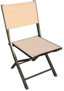 Set 4 Sedie da Giardino 57x46x86 cm in Alluminio Grigio