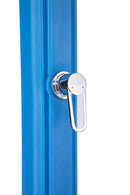 Doccia Solare da Giardino 28L Miscelatore e Lavapiedi Blu