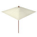 Ombrellone da Giardino Quadrato 3,5x3,5m Palo in Legno Ecrù