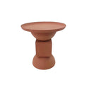 Tavolino Ø 40,5x41,5 cm Alka in Acciaio Terracotta