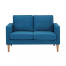 Divano 2 Posti Ramsey 137x73x82 h cm in Tessuto Blu