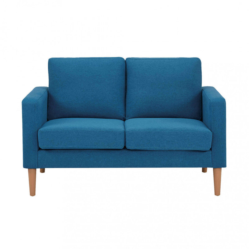 Divano 2 Posti Ramsey 137x73x82 h cm in Tessuto Blu