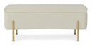 Panca Fondo Letto 2 Posti 110x42x42 cm con Vano Contenitore Irina Naturale