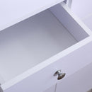Scarpiera Salvaspazio in Legno con 2 Ante e Cassetti Bianco 80x34x104 cm 
