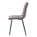 Set 4 Sedie 42x44x89 cm in Tessuto Trapuntato Chris Marrone