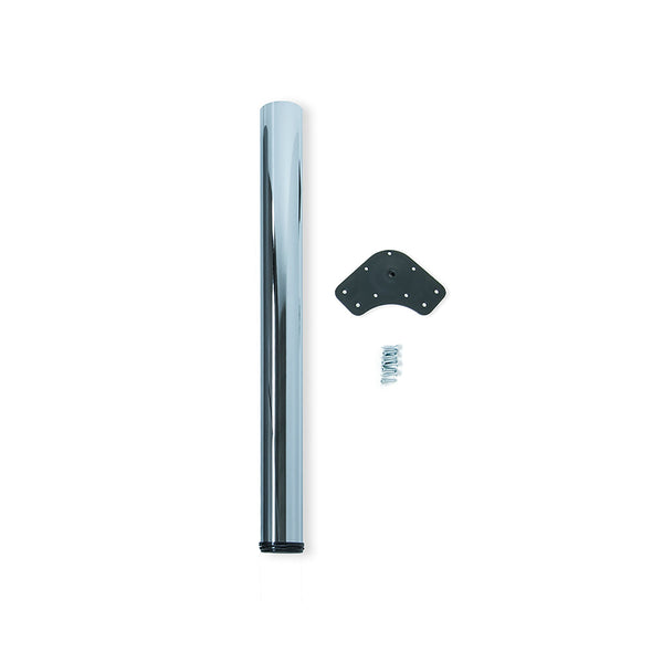 sconto Gambe per Tavolo Ø80 mm di Acciaio Cromato Brillo Acciaio Emuca