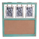 Portafoto muro in legno rettangolare multiplo 3p cm 54x2,5xh55