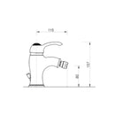 Rubinetto Miscelatore Monocomando per Bidet in Ottone Bologna Antico