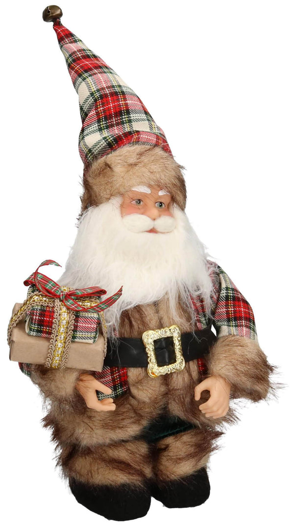 Pupazzo Babbo Natale H49 cm con Carillon e Movimento Scozzese acquista