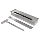 Camino a Bioetanolo da Pavimento 123x39x100 cm Parigi in Legno Bianco 