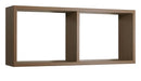 Mensola Rettangolare 2 Scomparti da Parete 70x30x15,5 cm in Fibra di Legno Morgana Rovere Tabacco