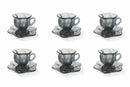 Set 6 Tazzine da Caffè Ø7x7 cm in Vetro Villa d'Este Home Tivoli Glass Grigie