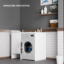 Lavatoio e Coprilavatrice in PVC 109x60x89 cm Forlani Tidy Bianco Lato Sinistro