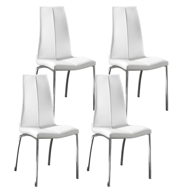 sconto Set 4 Sedie 43x44xH92 cm in Similpelle Viva Bianco