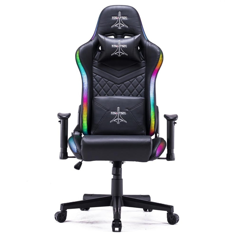 Sedia Gaming ALFORDSON Con LED RGB E Massaggio - Poltrona Ergonomica Con Poggiapiedi, Regolabile - Foto 12