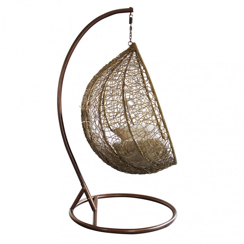 Dondolo Pensile da Giardino Giglio in Acciaio Marrone
