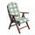 Poltrona 4 Posizioni Faggio con Cuscino 61x75x110 h cm in Cotone Verde