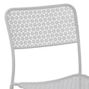 Set 4 Sedie da Giardino 44x45/60x81,5h cm in Metallo Aura Grigio