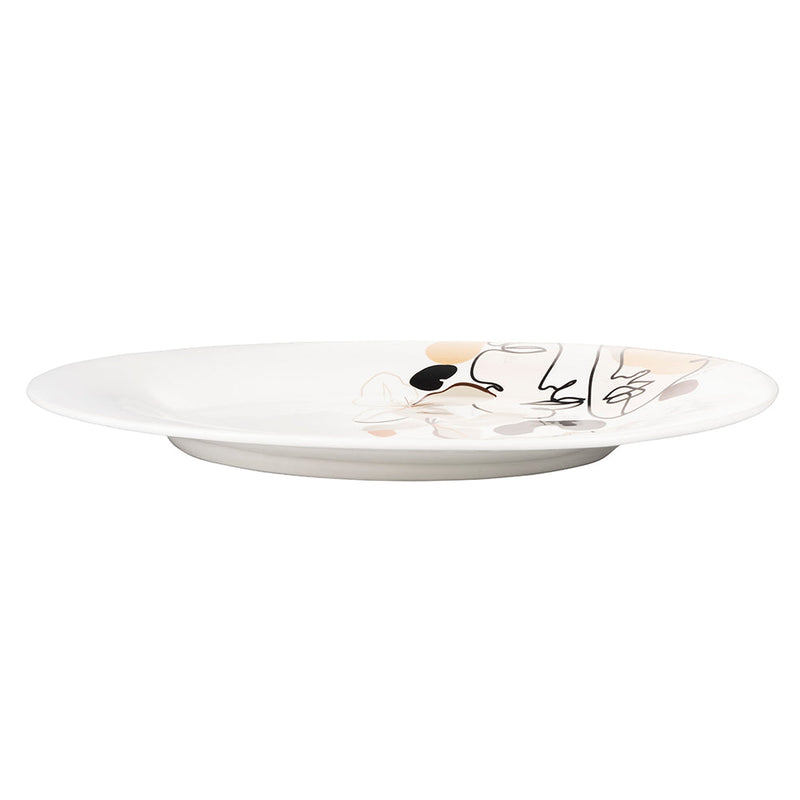 Piatto da Portata 55x27 cm  in Ceramica VdE Tivoli 1996 Face to grey 