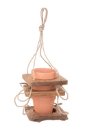 Porta Vasi Legno per 3 Vasi 15x15x H 80 cm